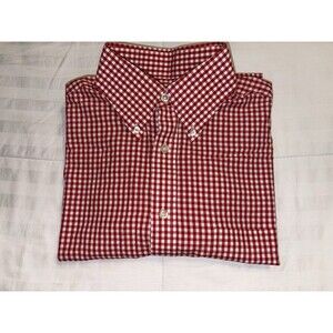 Stafford Easy Care Broadcloth  RED Check 15 32/33 Pocket